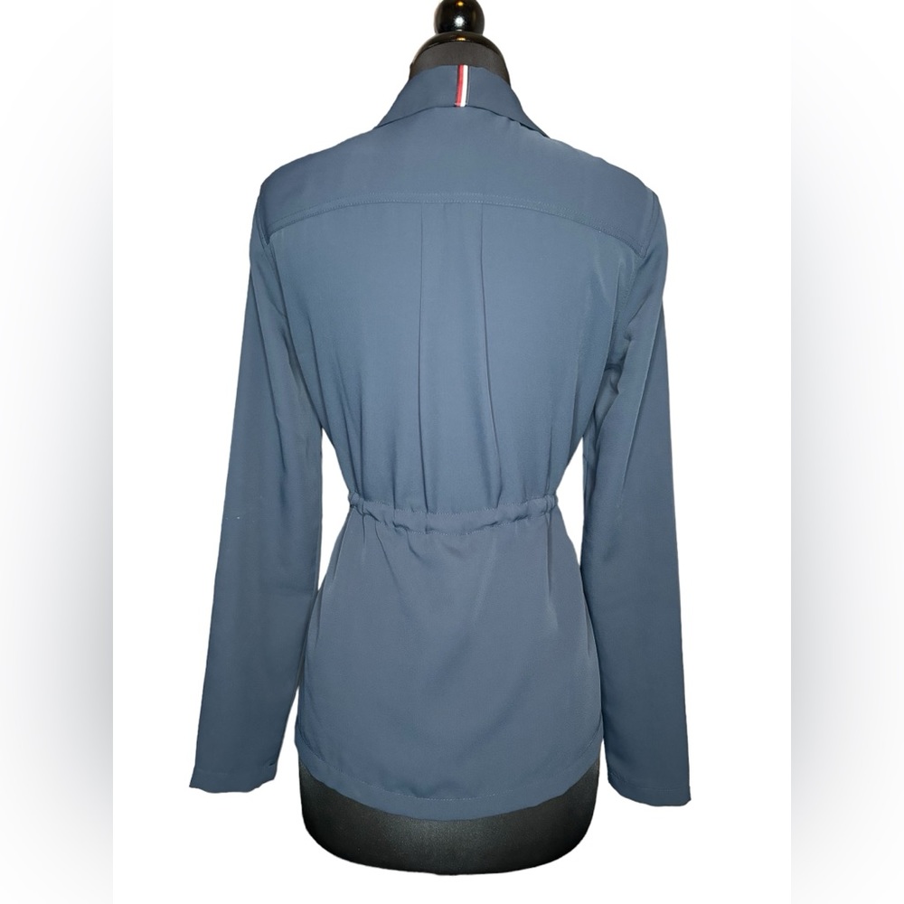 Tommy Hilfiger blouse. New with tags. Adjustable waist. Chiffon like 100polyest - Picture 3 of 8
